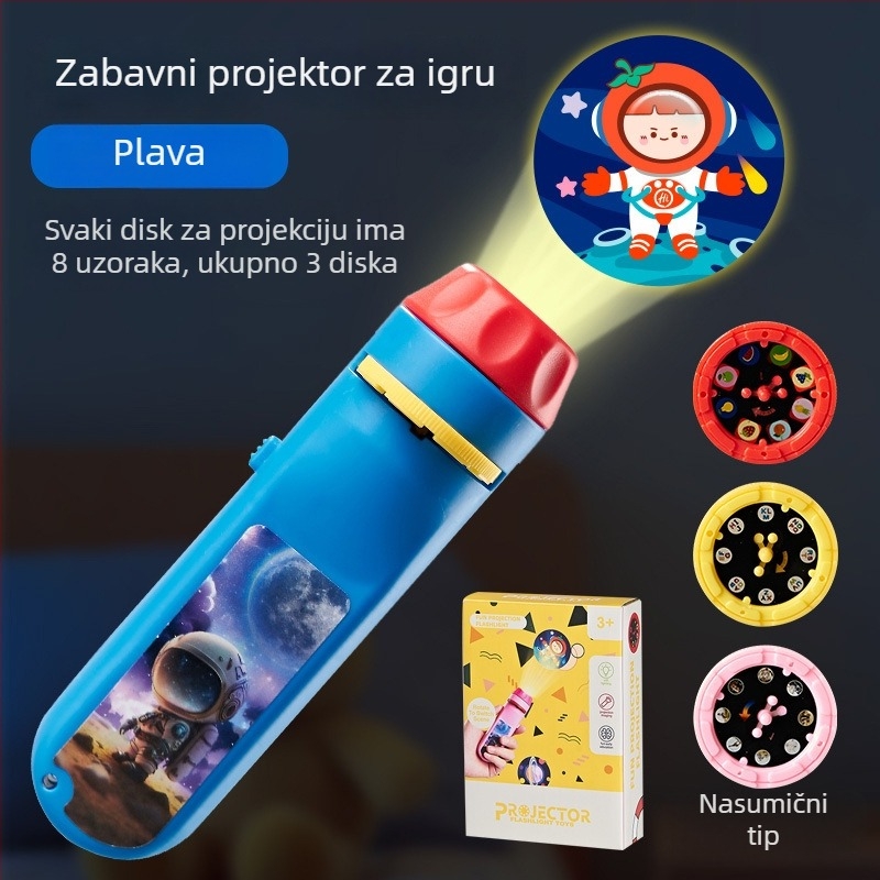 LED projektor-fenjer za djecu – edukativna priča sa zvukom i svjetlom, za dob 4-6 godina, plastična konstrukcija