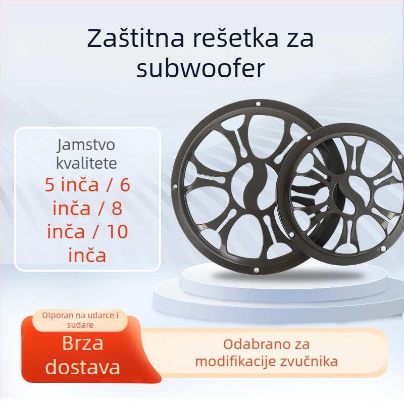 Poklopac mrežaste zvučnika s ukrasnim krugom za zaštitu subwoofera – audio dodaci