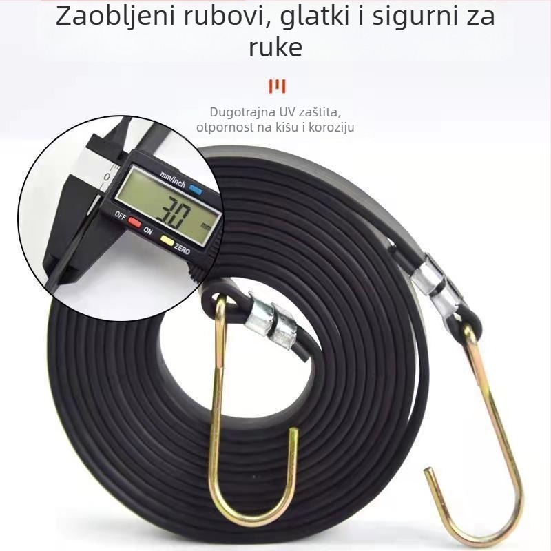 Elastična gumena traka s dvostrukom kopčom, marka Friendly, za motocikle, električne bicikle, prtljažnike i prtljagu