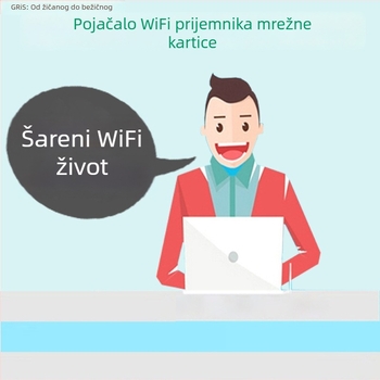 GRIS USB bežični mrežni adapter RTL8188EUS za stolno računalo i prijenosno računalo, 2,4 GHz, 150 Mbps, USB, IEEE 802.11b/g/n, Crna