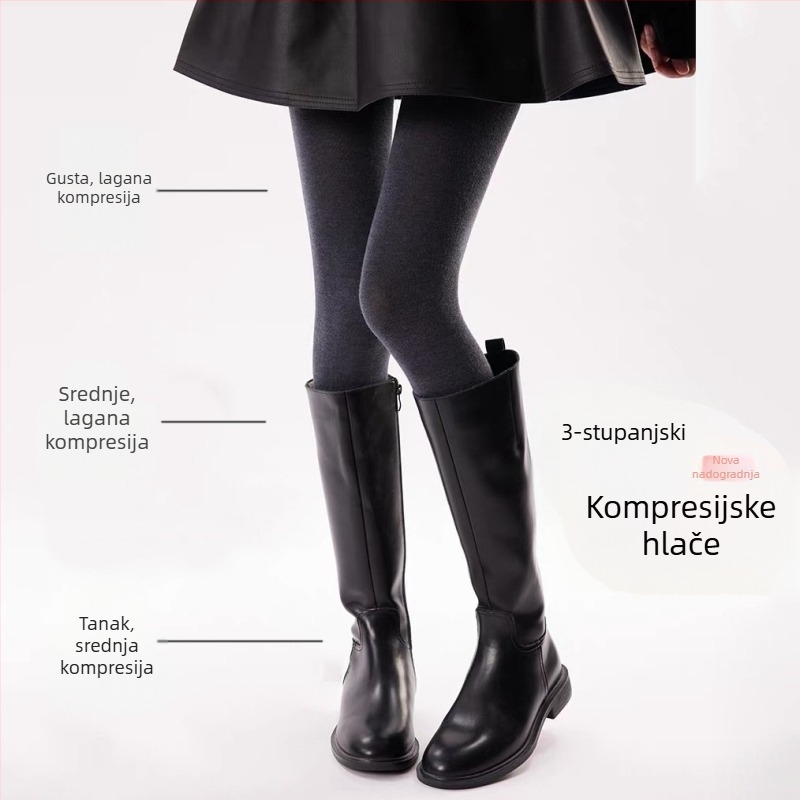 Pamukaste legice s flis podstavom i mikro-pritiskom, podižu stražnjicu, za jesen-zimu, punog kroja