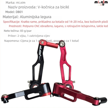 Mi.xim DB01 V-fren kaliper za sklopivi bicikl, CNC šuplja lagana konstrukcija