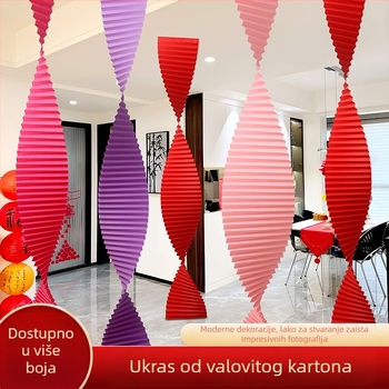 Dekor svadbene scene – origami valoviti papir za stropno/pozadinsko okruženje; Langxin; Materijal: papir; Stil: 3882421; Dodatak za uređenje dvorane
