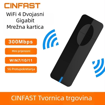 CIN-FAST X-300H USB Bežična mrežna kartica 300Mbps Dual‑band 2.4/5.8GHz IEEE 802.11b/g/n