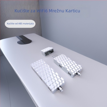 Kućište WiFi 6 bežične mrežne kartice s USB sučeljem i sučeljem za SAM antenu, ABS materijal