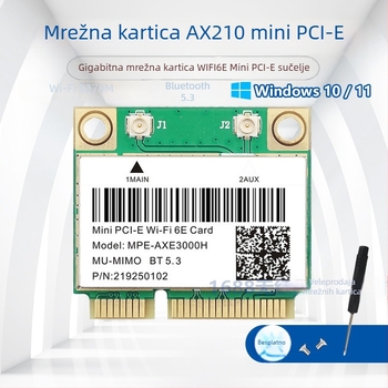 AX210 Wi-Fi6E Tri-band PCIe Karta