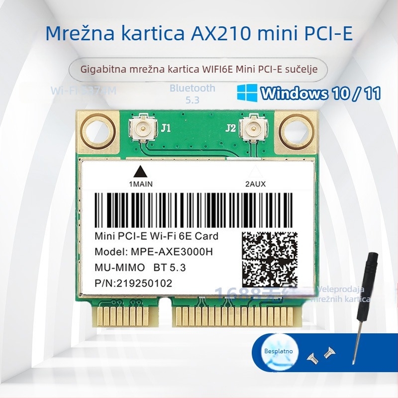 AX210 Wi-Fi6E Tri-band PCIe Karta