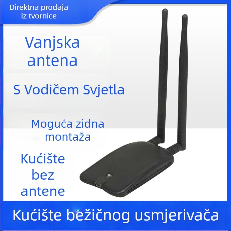 Kućište bežične mrežne kartice – ABS kućište, USB, visoka snaga, dvostruka antena