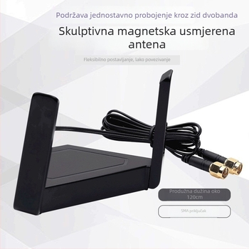 Fenwei Desktop bežična mrežna kartica s vanjskom antenom, dvopojasna, visoko dobitak usmjerena antena, SMA priključak, produžetak antene 1,5 m