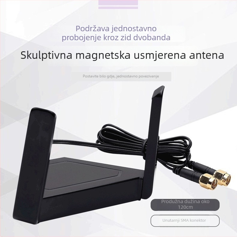 Fenwei Desktop bežična mrežna kartica s vanjskom antenom, dvopojasna, visoko dobitak usmjerena antena, SMA priključak, produžetak antene 1,5 m
