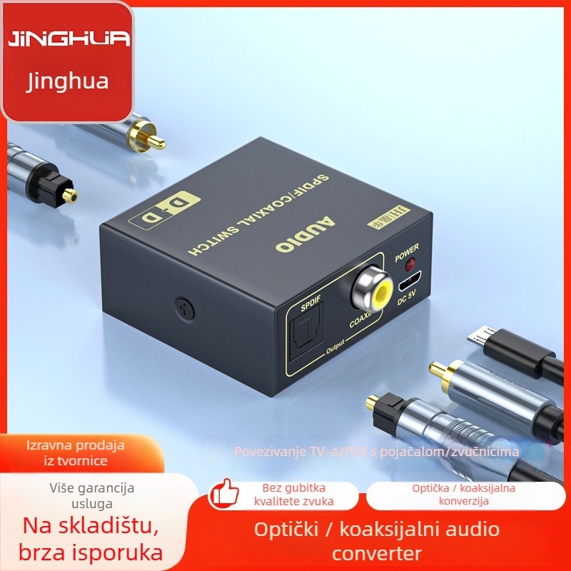 Jinghua Z066 Optičko vlakno na koaksijalni audio konverter s digitalnim dekodiranjem zvuka