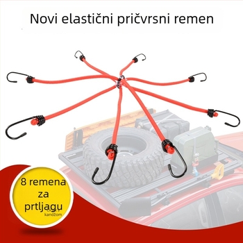 Remen za pakiranje prtljage s kopčom s osam zubi, debeli gumeni kabel, nosivost 30 kg, proizvedeno u Suzhou, Jiangsu, privatna etiketa dostupna
