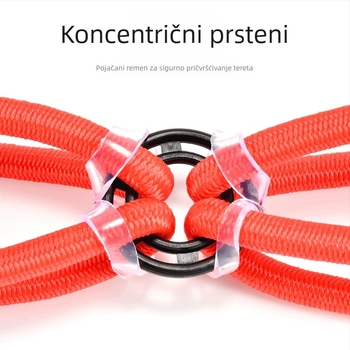 Remen za pakiranje prtljage s kopčom s osam zubi, debeli gumeni kabel, nosivost 30 kg, proizvedeno u Suzhou, Jiangsu, privatna etiketa dostupna