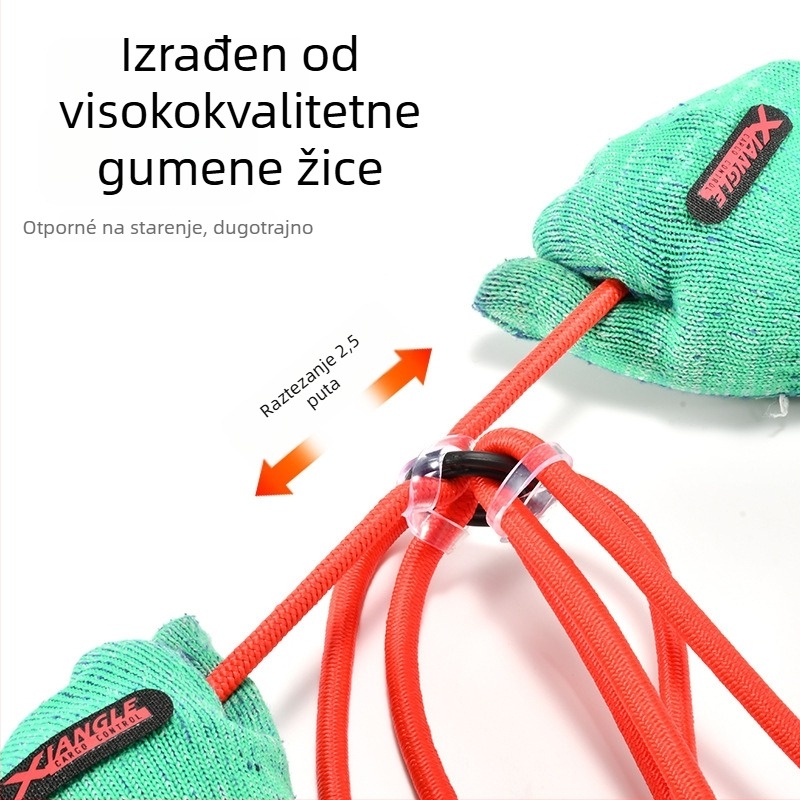 Remen za pakiranje prtljage s kopčom s osam zubi, debeli gumeni kabel, nosivost 30 kg, proizvedeno u Suzhou, Jiangsu, privatna etiketa dostupna