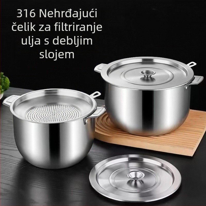 Posuda za ulje od nehrđajućeg čelika s automatskim poklopcem, moderan minimalistički dizajn