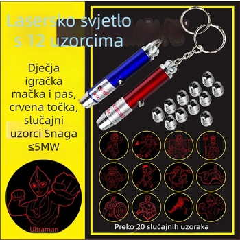 Yirui Nostalgijski dječji laserski projektor iz 80-ih — više obrazaca projekcije, infracrveni laserski pokazivač, zabava za mačke