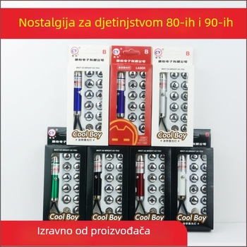 Yirui Nostalgijski dječji laserski projektor iz 80-ih — više obrazaca projekcije, infracrveni laserski pokazivač, zabava za mačke