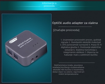 Longqitong LQT-GX31 optički audio prekidač/raspored — 3-putni audio razdjelnik, predstavljen 2023