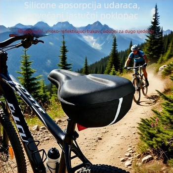 KVDI Navlaka za sjedalo bicikla – Lycra tkanina, silikon gel, visokoelastična pjena; prozračna, potpuno pokrivena, kompatibilna s planinskim biciklima