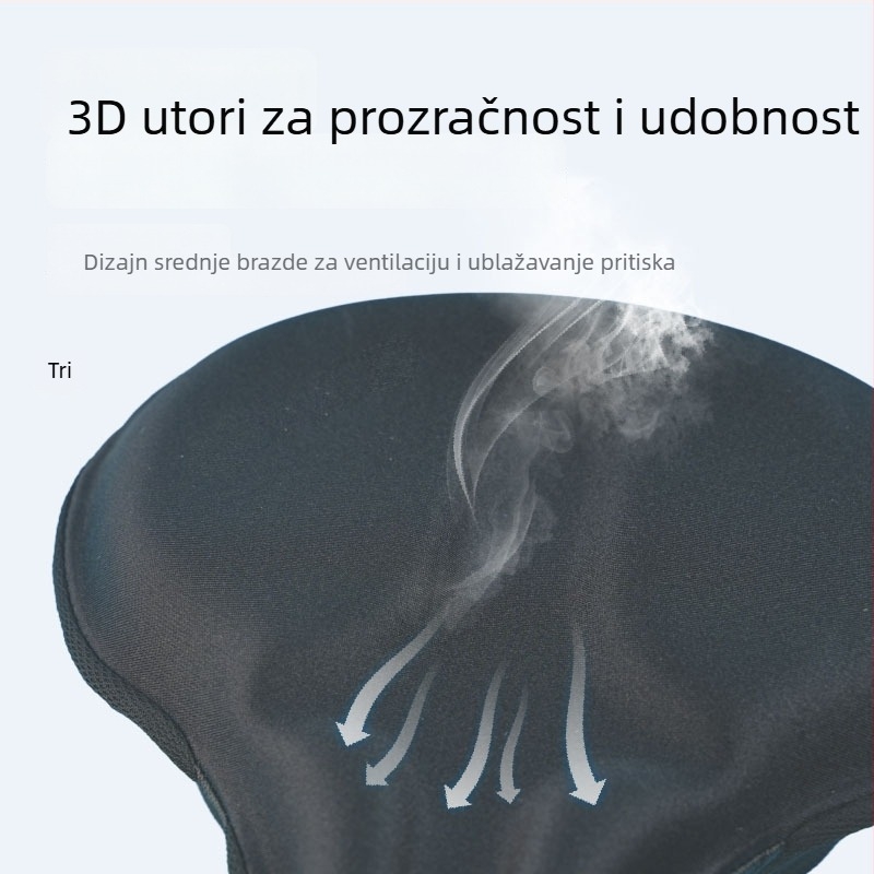 KVDI Navlaka za sjedalo bicikla – Lycra tkanina, silikon gel, visokoelastična pjena; prozračna, potpuno pokrivena, kompatibilna s planinskim biciklima