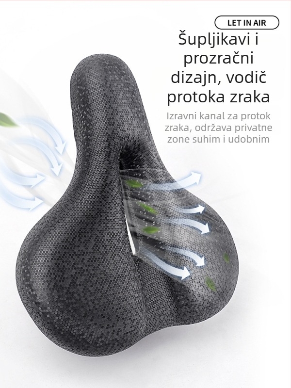 Sjedalo za bicikl s apsorpcijom udara, TUJIYD T47515, PU materijal, za planinski bicikl