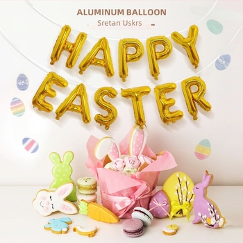 Balon od aluminijske folije – oblik slova, uskršnji dekoracija – bez logotipa