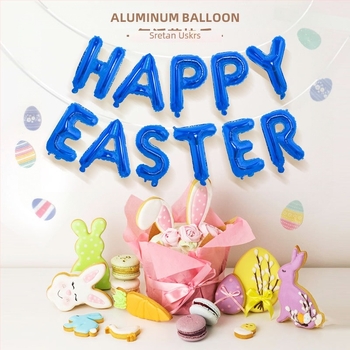 Balon od aluminijske folije – oblik slova, uskršnji dekoracija – bez logotipa