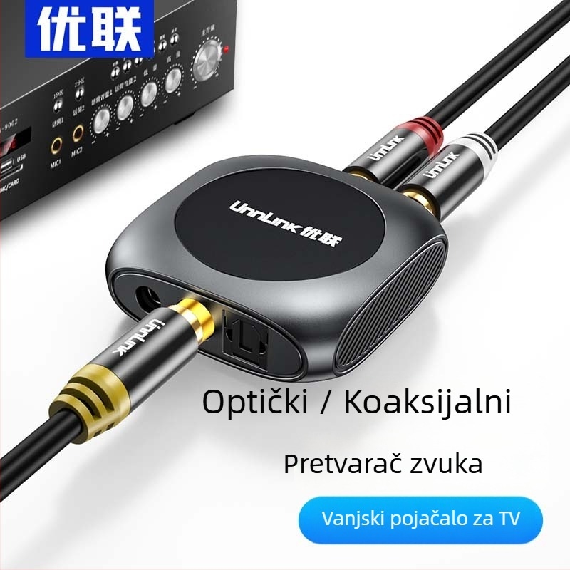 Unnlink 1272 Digitalni optičko/koaksijalno/Bluetooth na analognu 3,5 mm pretvarač