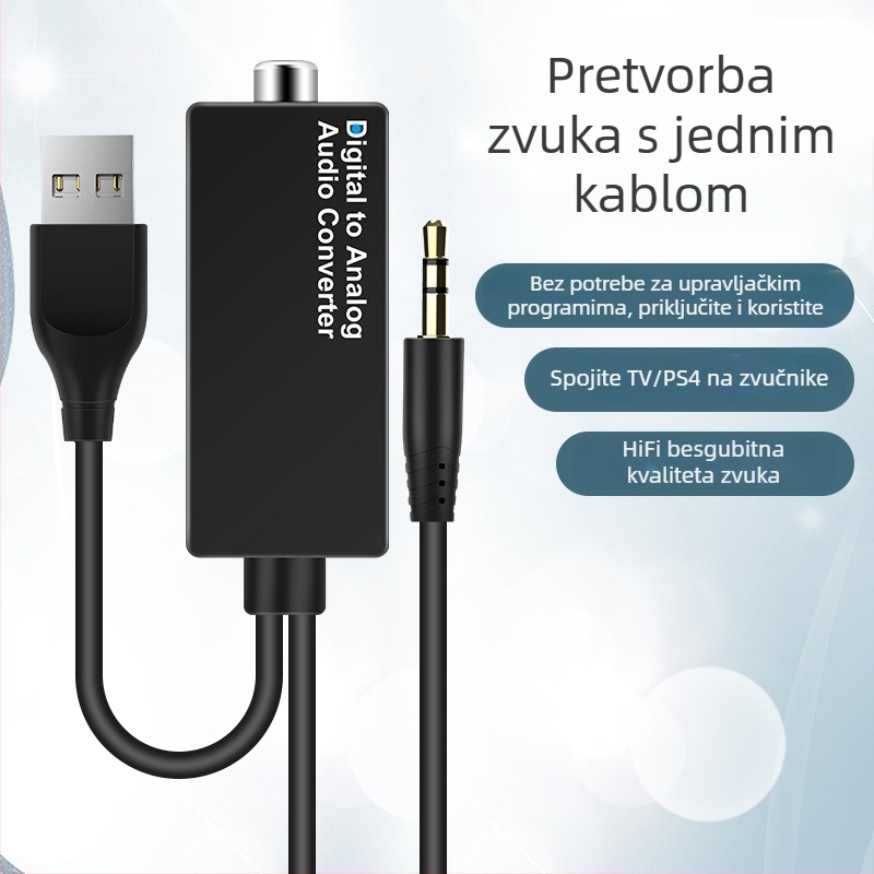 D15 digitalno-analogni audio pretvarač, koaksijalni i optički ulaz, izlaz 3,5 mm, DAC dekodiranje, OEM dostupno