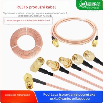 WiFi produžni kabel SMA muški–ženski, GSM/3G/4G bežični antena adapter RG316