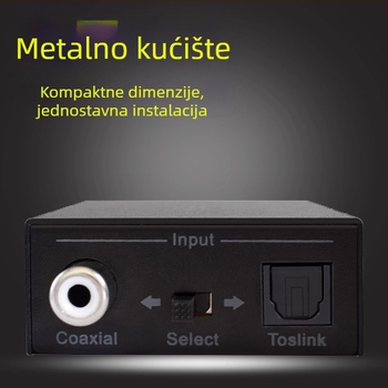Oxygen GV-A001 koaksijalno–optički audio pretvarač — SPDIF digitalni AC3/Dolby/DTS podrška, kompatibilan sa svim sustavima, 1 godina jamstva