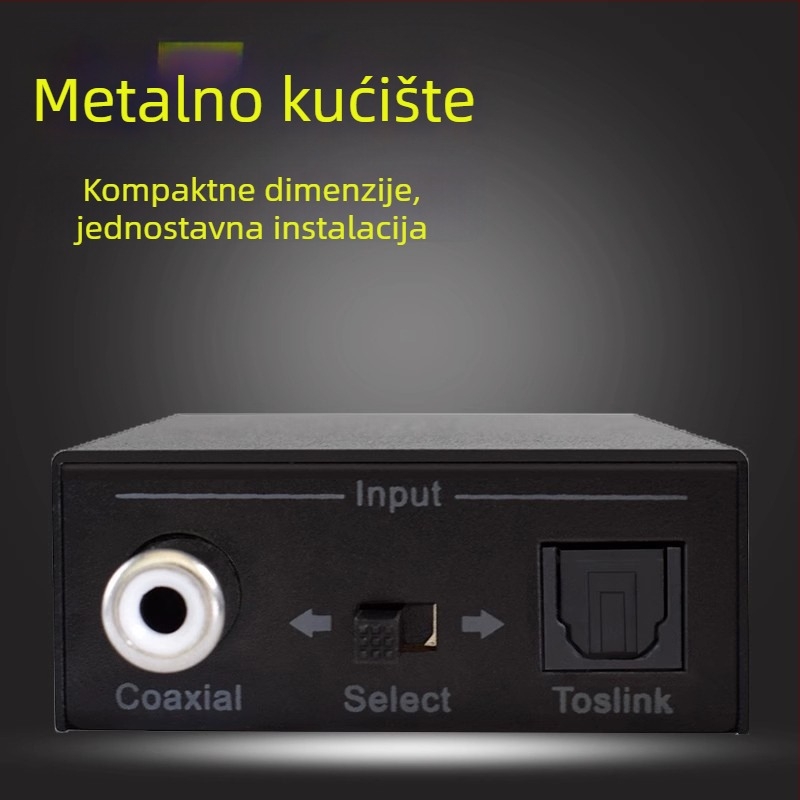 Oxygen GV-A001 koaksijalno–optički audio pretvarač — SPDIF digitalni AC3/Dolby/DTS podrška, kompatibilan sa svim sustavima, 1 godina jamstva