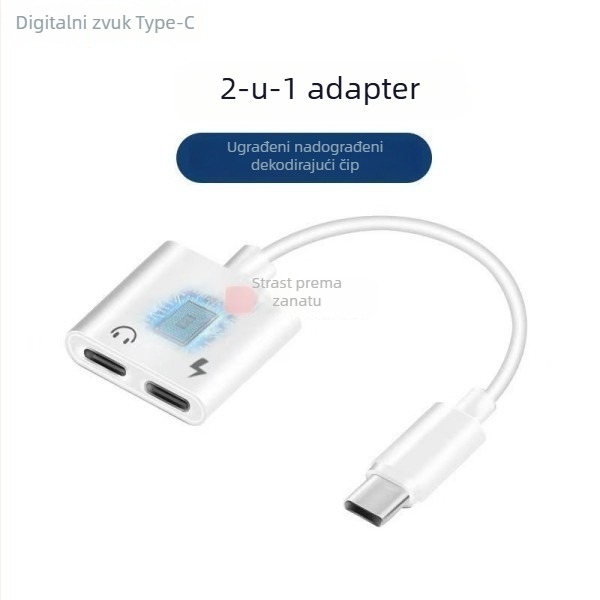 Type-C audio adapter s dvostrukim Type-C izlazom, marka Hot-blooded craftsman, model typec, rezolucija 720p