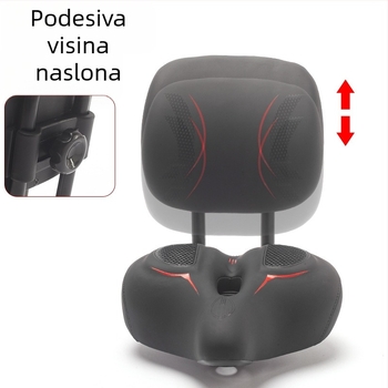 Električni tricikl sjedalo s naslonom — visokoelastična debela pjena, patentirani dizajn, prilagodljivi A/B modeli, materijali: PU pjena i karbonska čelična konstrukcija