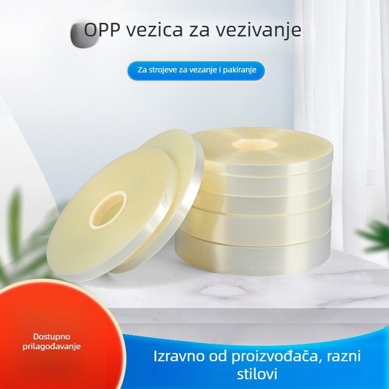 Opp traka za vezivanje — PP traka, debljina 11.5, nateganje 200 kg, težina role 0.5 kg, za strojeve za vezivanje i baliranje