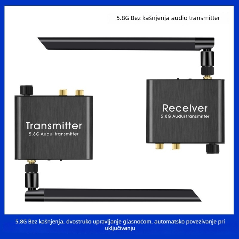 Bežični audio predajnik/prijemnik — 5.8G niska latencija, domet do 50 m, model AYW05