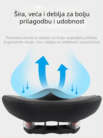 DRCKHROS sjedalo za planinski bicikl, model 6691, materijal: spužva, univerzalna kompatibilnost