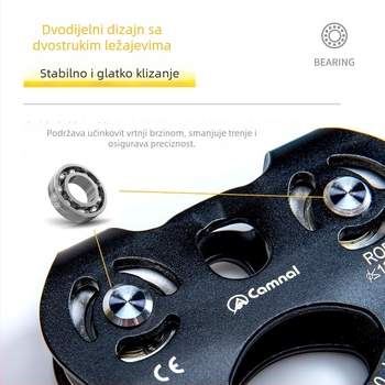 Canle vanjski dvostruki osovinski i dvostruki kolotni set za planinarenje i prelazak kabela, srcolikog oblika, pakiranje 100 kom
