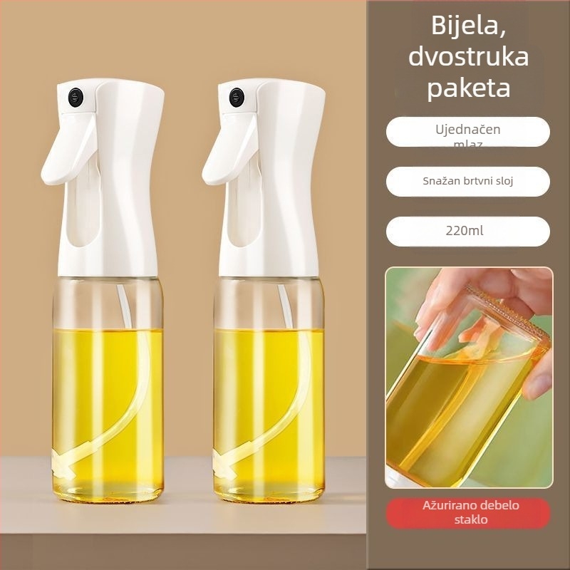 Staklena boca za prskanje ulja u kuhinji — automatsko otvaranje i zatvaranje, jednostavan i moderan dizajn, posuda za ulje, predstavljena 2025.