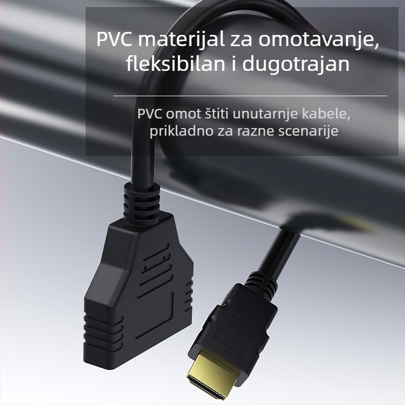 Cobolong HDMI splitter kabel 1x2, 1×muški na 2×ženska, 1080p, HDMI verzija 1.4, PVC kućište