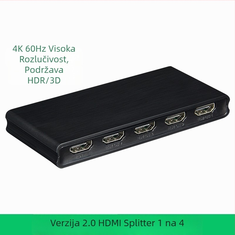 HDMI 1x4 splitter, 4K60Hz HDR, verzija 2.0, model HD20220601