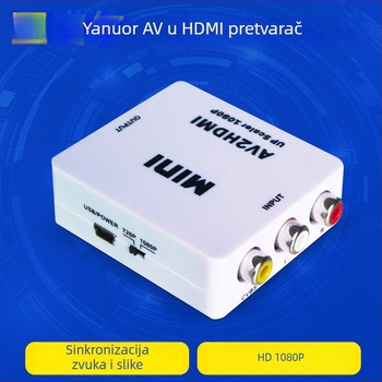 Mini AV to HDMI pretvarač, RCA ulaz u HDMI izlaz, 1080p