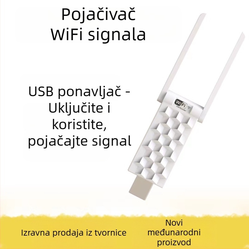AC598 USB pojačivač signala i repetitor za kućni usmjerivač, pokrivenost 100 m, brzina 300 Mbps, 802.11n