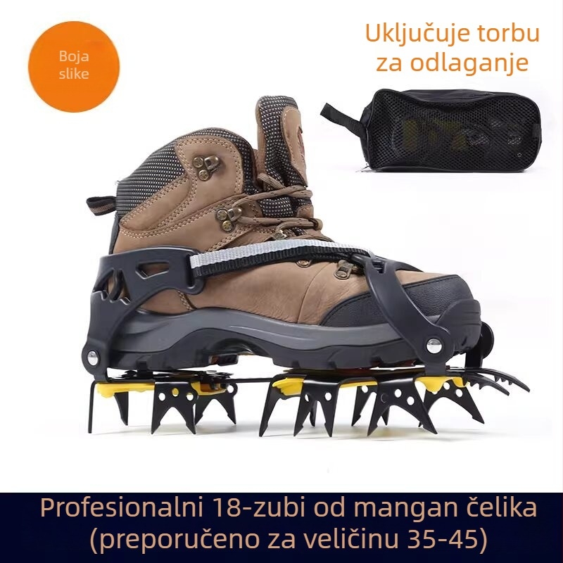Kramponi za cipele – 18 zuba, mangan čelik, profesionalne klase za planinarenje