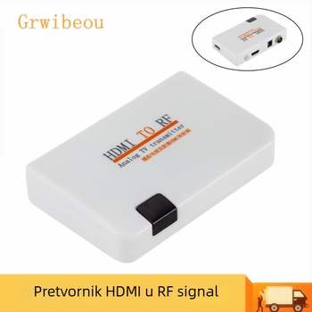 GRWIBEOU HDMI na RF adapter, 1080p, duljina kabela 0,12 m, upravljanje napajanjem podržano, daljinsko buđenje nije podržano