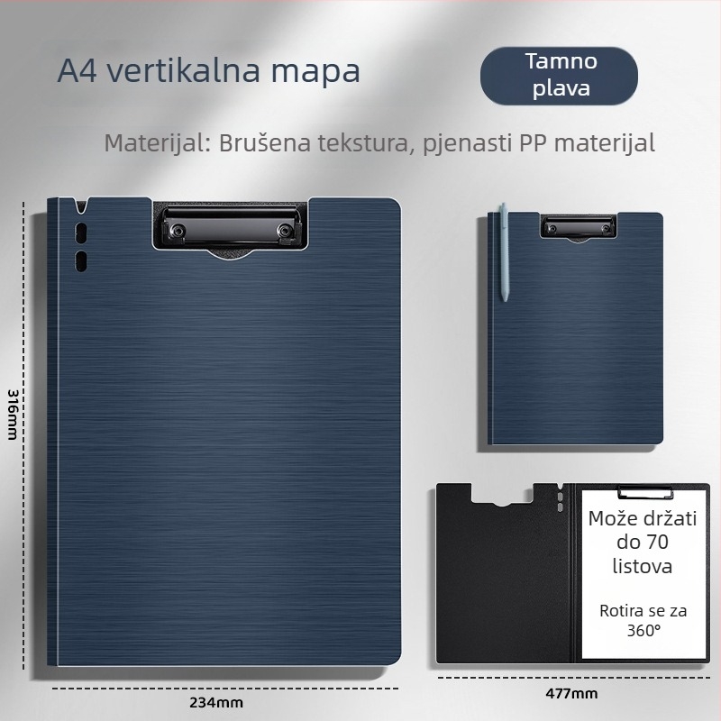 Klipbord s višefunkcionalnim informacijskim mapama, PP materijal, jedan klip, prilagodljiv, model Xx-ckbj, marka Yoshi