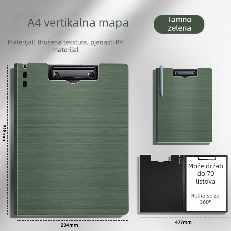 Klipbord s višefunkcionalnim informacijskim mapama, PP materijal, jedan klip, prilagodljiv, model Xx-ckbj, marka Yoshi