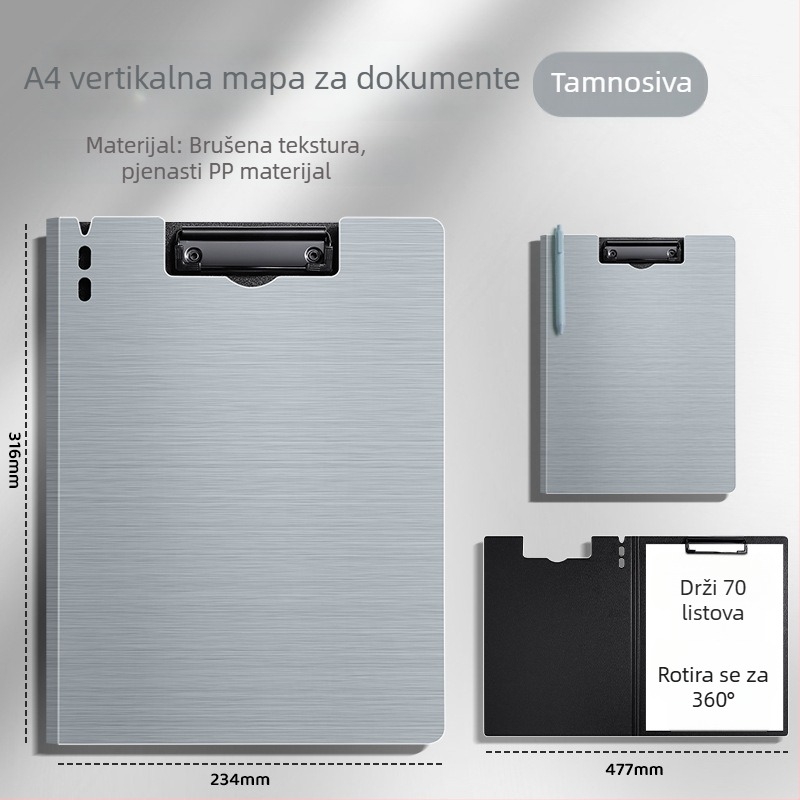 Klipbord s višefunkcionalnim informacijskim mapama, PP materijal, jedan klip, prilagodljiv, model Xx-ckbj, marka Yoshi