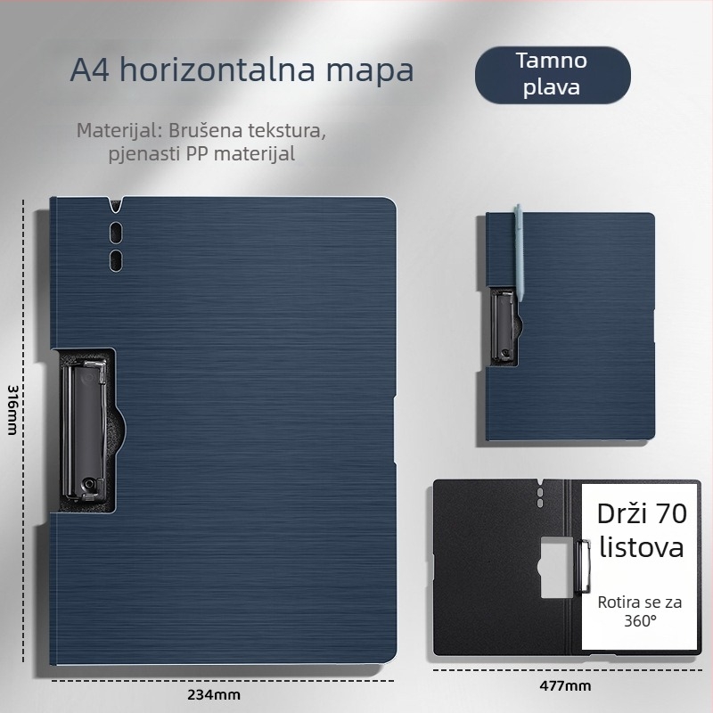 Klipbord s višefunkcionalnim informacijskim mapama, PP materijal, jedan klip, prilagodljiv, model Xx-ckbj, marka Yoshi
