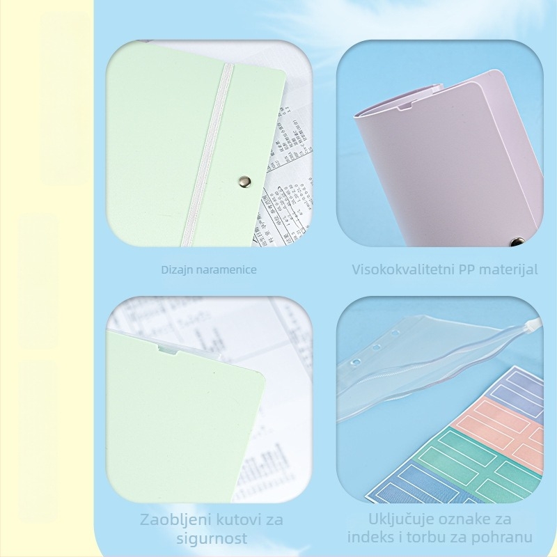 Organizator za trudnoće A5 s preklopnim A4 folderom - plastika, 100 stranica, tisak logotipa, prilagodljivo